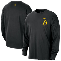 Nike - Los Angeles Lakers 2025/26 City Edition Remix Essential Logo Long Sleeve T-Shirt - Black