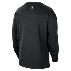 Nike - Brooklyn Nets 2025/26 City Edition Remix Essential Logo Long Sleeve T-Shirt - Black