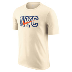 Nike - New York Knicks 2025/26 City Edition Remix Essential Logo T-Shirt - Natural