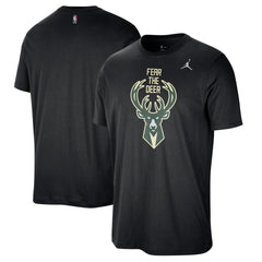 NBA - Milwaukee Bucks Jordan Brand Statement Edition Essential T-Shirt - Black