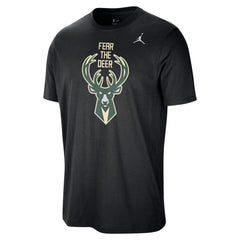 NBA - Milwaukee Bucks Jordan Brand Statement Edition Essential T-Shirt - Black