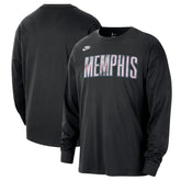 Nike - Memphis Grizzlies Unisex Classic Edition Hardwood Classics Essential Logo Long Sleeve T-Shirt - Black