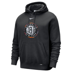 Nike - Brooklyn Nets 2025/26 City Edition Essential Logo Remix Hoodie - Black