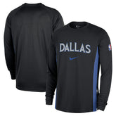 Nike - Dallas Mavericks 2025/26 City Edition Authentic Pregame Dri-FIT Long Sleeve Shooting T-Shirt - Black