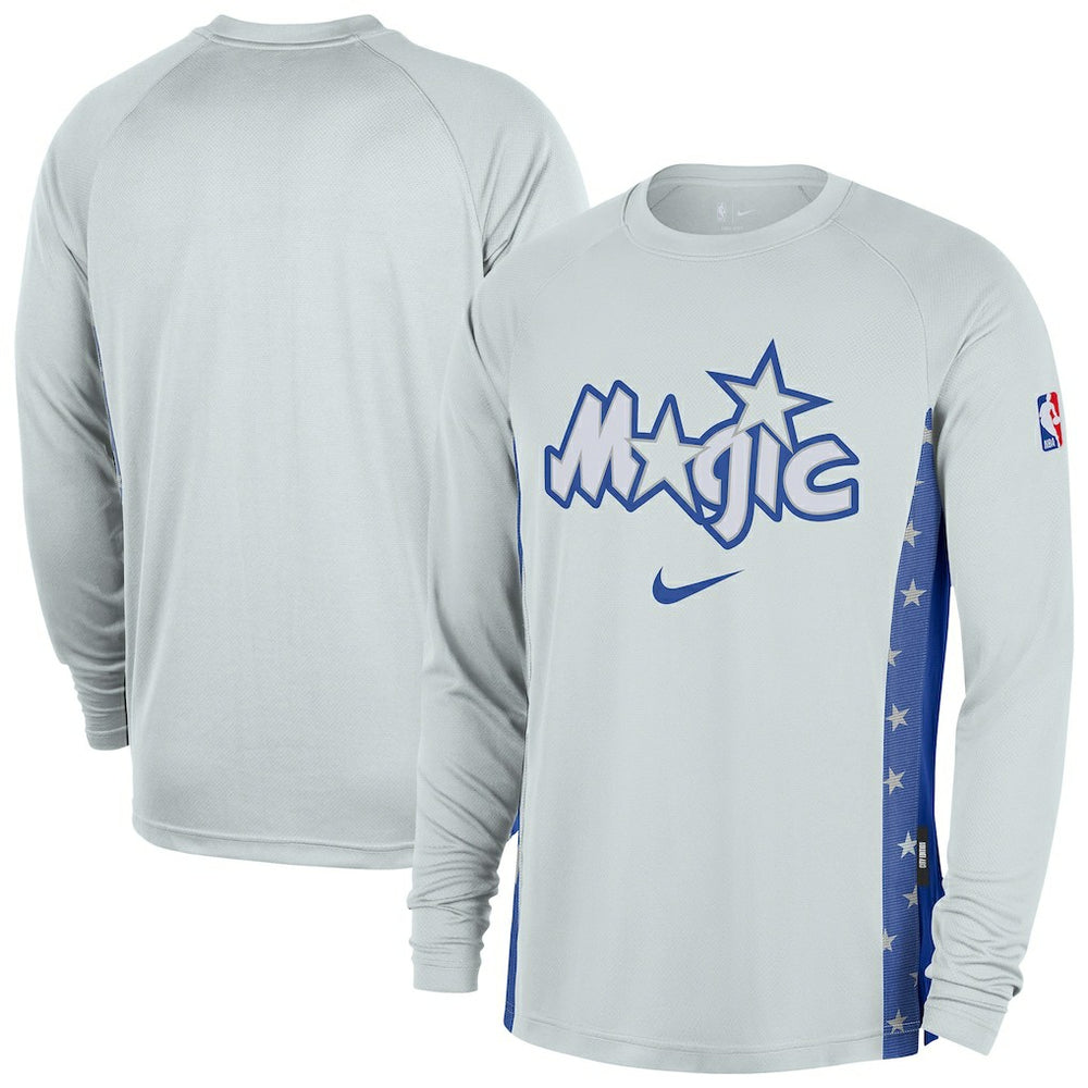Nike - Orlando Magic 2025/26 City Edition Authentic Pregame Dri-FIT Long Sleeve Shooting T-Shirt - Silver
