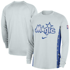 Nike - Orlando Magic 2025/26 City Edition Authentic Pregame Dri-FIT Long Sleeve Shooting T-Shirt - Silver