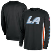 Nike - LA Clippers 2025/26 City Edition Authentic Pregame Dri-FIT Long Sleeve Shooting T-Shirt - Black