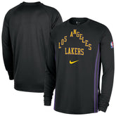 Nike - Los Angeles Lakers 2025/26 City Edition Authentic Pregame Dri-FIT Long Sleeve Shooting T-Shirt - Black