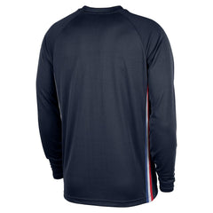Nike - Philadelphia 76ers 2025/26 City Edition Authentic Pregame Dri-FIT Long Sleeve Shooting T-Shirt - Navy