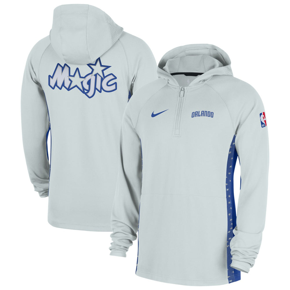 Nike - Orlando Magic 2025/26 City Edition Remix Authentic On-Court Quarter-Zip Dri-FIT Hooded Jacket - Silver