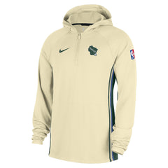 Nike - Milwaukee Bucks 2025/26 City Edition Remix Authentic On-Court Quarter-Zip Dri-FIT Hooded Jacket - White