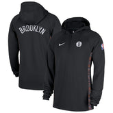 Nike - Brooklyn Nets 2025/26 City Edition Remix Authentic On-Court Quarter-Zip Dri-FIT Hooded Jacket - Black