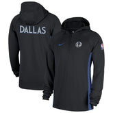 Nike - Dallas Mavericks 2025/26 City Edition Remix Authentic On-Court Quarter-Zip Dri-FIT Hooded Jacket - Black