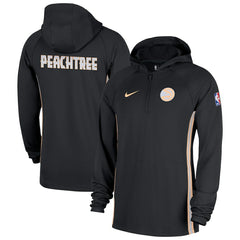 Nike - Atlanta Hawks 2025/26 City Edition Remix Authentic On-Court Quarter-Zip Dri-FIT Hooded Jacket - Black