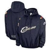 Nike - Cleveland Cavaliers Hardwood Classics Therma-FIT Half-Zip Hooded Windbreaker - Navy
