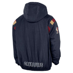 Nike - Cleveland Cavaliers Hardwood Classics Therma-FIT Half-Zip Hooded Windbreaker - Navy