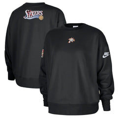 Nike - Philadelphia 76ers Women's Classic Edition Hardwood Classics Premium Phoenix Fleece Sweatshirt - Black