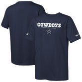 Dallas Cowboys Youth Sideline Team Issue T-Shirt Navy - Nike