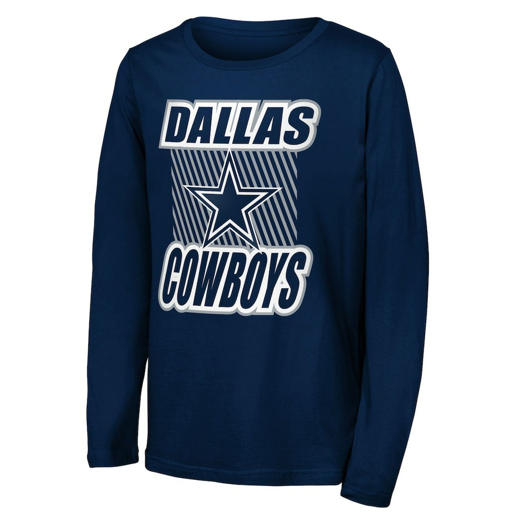 Dallas Cowboys Outerstuff Youth Never Settle Long Sleeve T-Shirt Navy - NFL