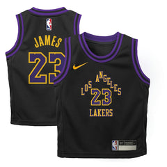 Nike - LeBron James Los Angeles Lakers Preschool 2025/26 City Edition Swingman Jersey - Black