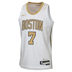 Nike - Jaylen Brown Boston Celtics Youth 2025/26 City Edition Swingman Jersey - White