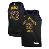 Nike - LeBron James Los Angeles Lakers Youth 2025/26 City Edition Swingman Jersey - Black