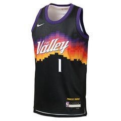 Nike - Devin Booker Phoenix Suns Youth 2025/26 City Edition Swingman Jersey - Black