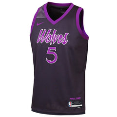 Nike - Anthony Edwards Minnesota Timberwolves Youth 2025/26 City Edition Swingman Jersey - Purple