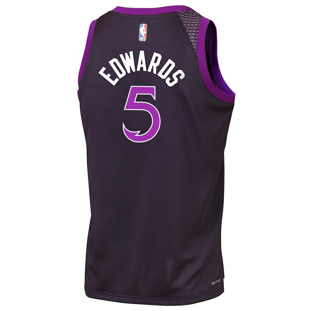 Anthony Edwards Minnesota Timberwolves Youth 2025/26 City Edition Swingman Jersey - Purple | NBA Jerseys