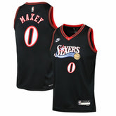 Nike - Tyrese Maxey Philadelphia 76ers Youth Swingman Jersey - Classic Edition - Black