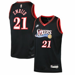 Nike - Joel Embiid Philadelphia 76ers Youth Swingman Jersey - Classic Edition - Black