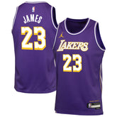 NBA - LeBron James Los Angeles Lakers Jordan Brand Youth Swingman Jersey - Statement Edition - Purple