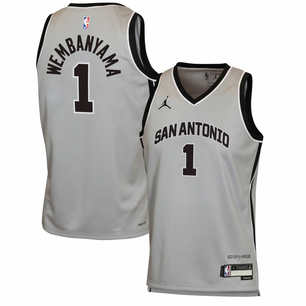 NBA - Victor Wembanyama San Antonio Spurs Jordan Brand Youth Swingman Jersey - Statement Edition - Silver