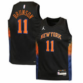 NBA - Jalen Brunson New York Knicks Jordan Brand Youth Swingman Jersey - Statement Edition - Black