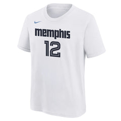 Nike - Ja Morant Memphis Grizzlies Youth 2025/26 City Edition Name & Number T-Shirt - White