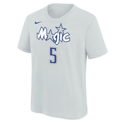 Nike - Paolo Banchero Orlando Magic Youth 2025/26 City Edition Name & Number T-Shirt - Silver