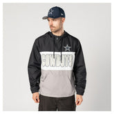 Dallas Cowboys New Era Ripstop Quarter-Zip Hooded Windbreaker Navy - NFL
