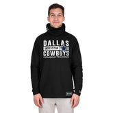 Dallas Cowboys New Era Functional Fandom Balaclava Helmet Stripe Tri-Blend Hoodie Black - NFL