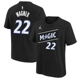 NBA - Franz Wagner Orlando Magic Jordan Brand Youth Statement Edition Name & Number T-Shirt - Black