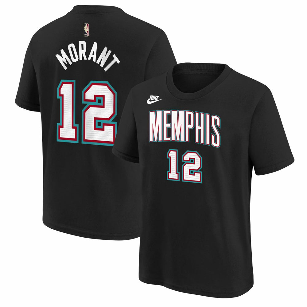 Nike - Ja Morant Memphis Grizzlies Youth Name & Number T-Shirt - Classic Edition - Black