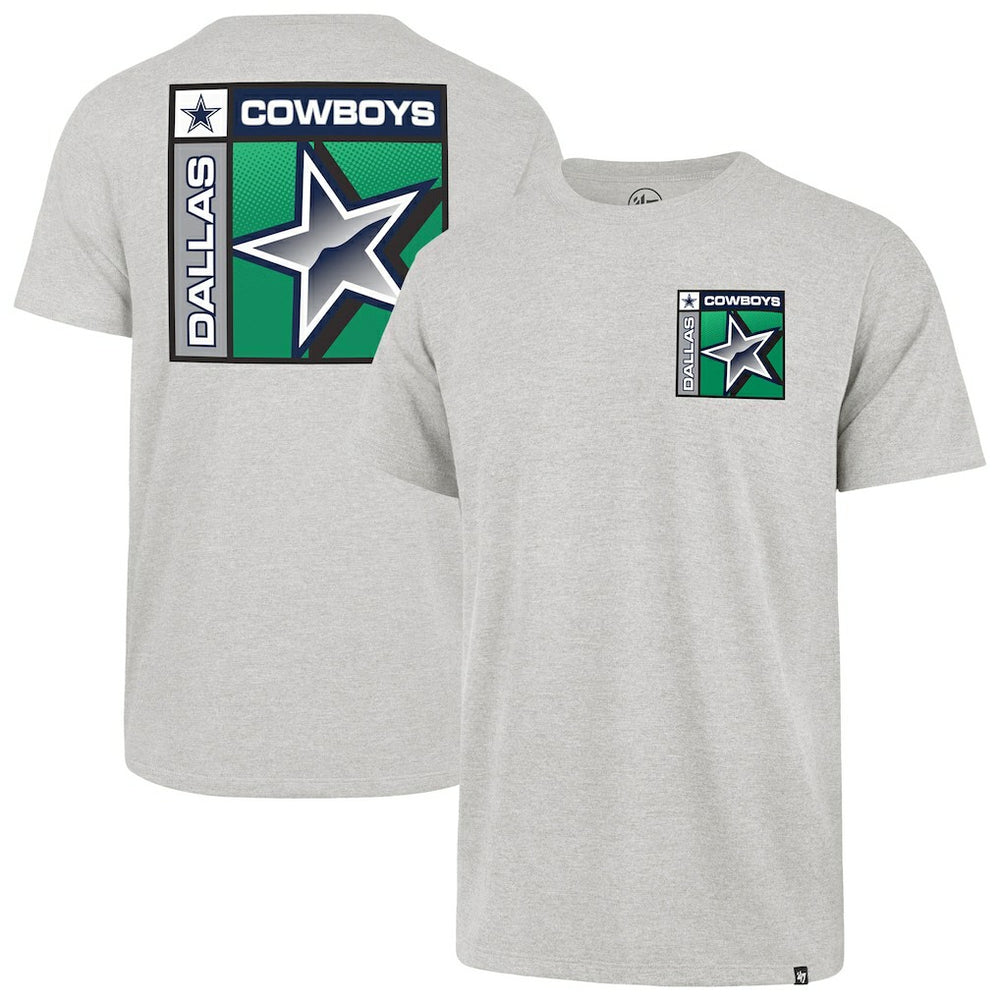 Dallas Cowboys '47 Chrome Plate Franklin T-Shirt Heather Gray - 47 brand