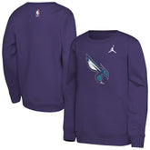 NBA - Charlotte Hornets Jordan Brand Youth Courtside Statement Edition Sweatshirt - Purple