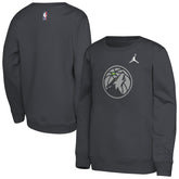 NBA - Minnesota Timberwolves Jordan Brand Youth Courtside Statement Edition Sweatshirt - Gray