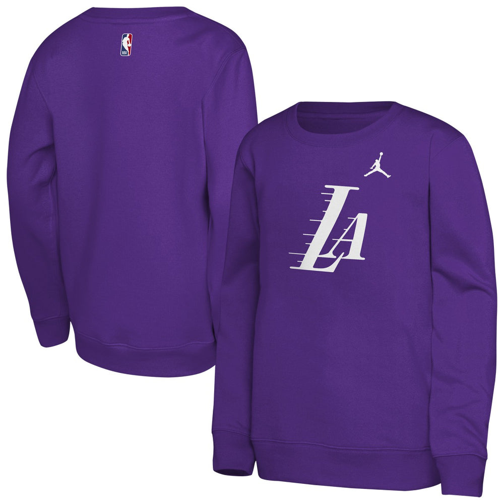 NBA - Los Angeles Lakers Jordan Brand Youth Courtside Statement Edition Sweatshirt - Purple