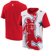 Nike - Houston Rockets Youth 2025/26 City Edition Max90 T-Shirt - Red/White