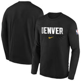 Nike - Denver Nuggets Youth 2025/26 City Edition Dri-Fit Long Sleeve Game Top - Black