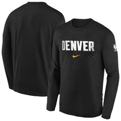 Nike - Denver Nuggets Youth 2025/26 City Edition Dri-Fit Long Sleeve Game Top - Black