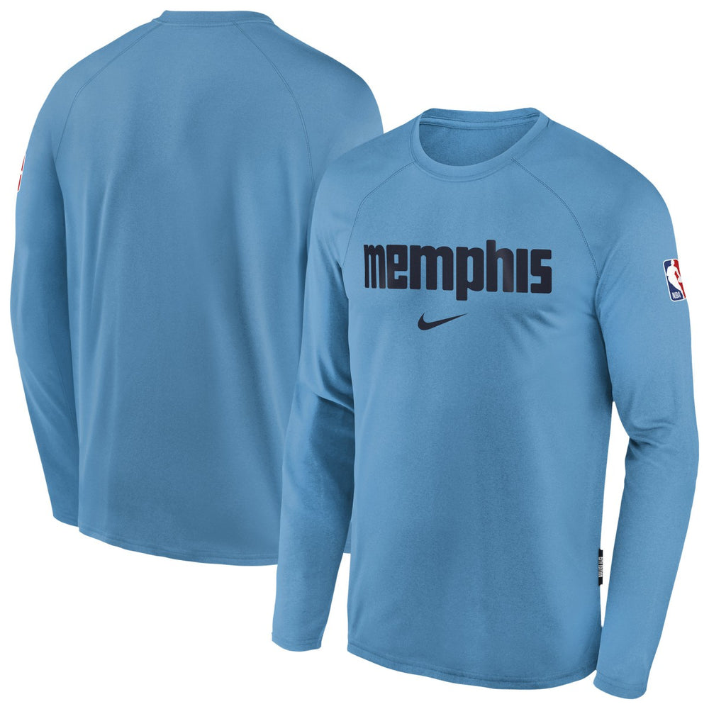 Nike - Memphis Grizzlies Youth 2025/26 City Edition Dri-Fit Long Sleeve Game Top - Light Blue