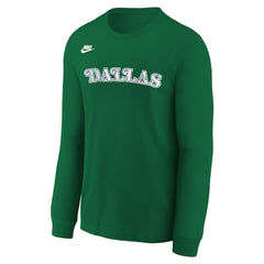 Nike - Dallas Mavericks Youth Hardwood Classics Essential Logo Max90 Long Sleeve T-Shirt - Green