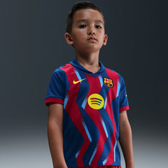 Nike Barcelona Preschool 2025/26 Fourth Stadium Kit Set - Blue/Red